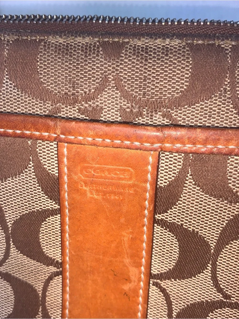 Coach Brown/Tan Signature Canvas Crossbody